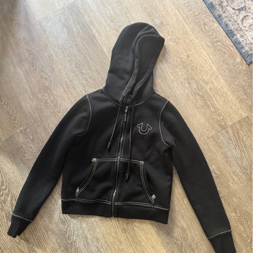 True Religion Black Bomber Jacket